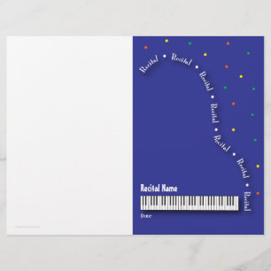 Lámina Gran Piano Azul Recital Blank