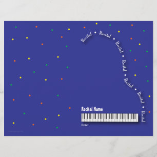 Lámina Gran Piano Azul Recital Blank
