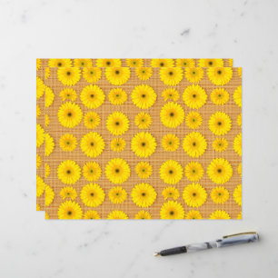 Lámina Grandes y pequeños girasoles en papel de álbum de