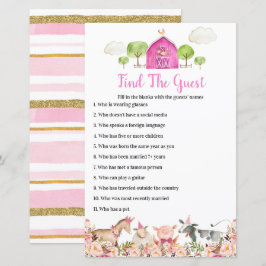 Lámina Granja Animales Barnyard Encuentra el juego de inv