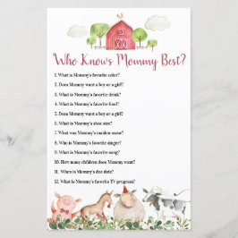 Lámina Granja Casa Animales Barnyard que conoce mejor a m