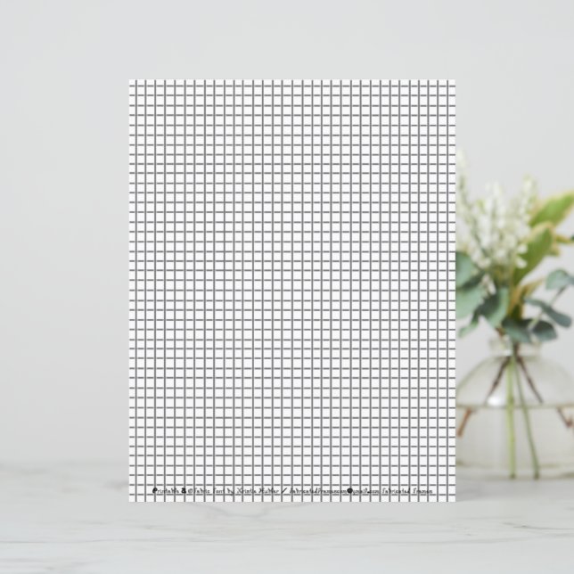 Lámina Graph Line Grid Paper Sheet for Math or Drawing (Anverso de pie)