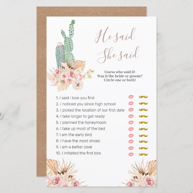 Lámina Grasa Pampas Floral Rosa dijo que dijo juegos (Anverso / Reverso)