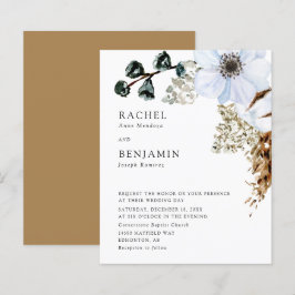 Lámina Grass Elegant Boho Boda Floral
