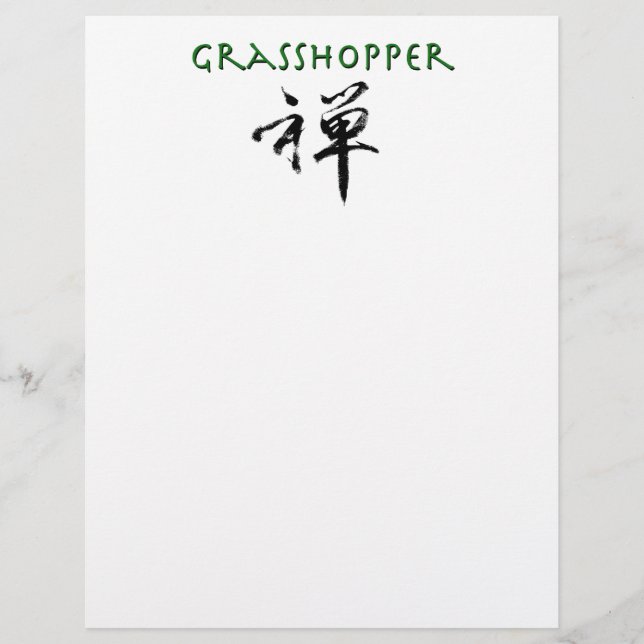 Lámina Grasshopper con símbolo "Zen" (Anverso)