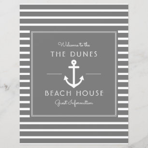 Lámina Gray Beach House Vacation Rental Front Page