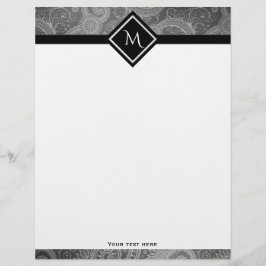 Lámina Gray Paisley Inicial