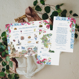 Lámina Grecia Boda Fin de Semana Bienvenida Itinerario