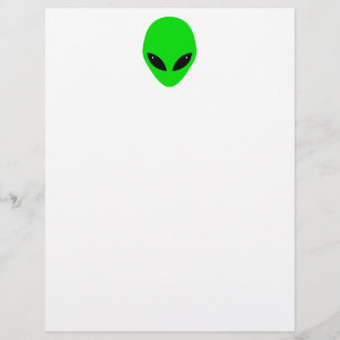 Lámina Green Alien Head