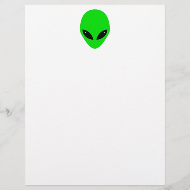 Lámina Green Alien Head (Anverso)