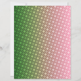 Lámina Green and Pink Gradient Geometric Scrapbook paper