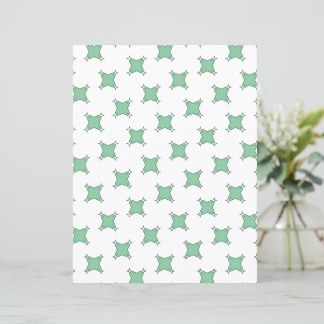 Lámina Green Cross star on White Scrapbook Paper (Anverso de pie)