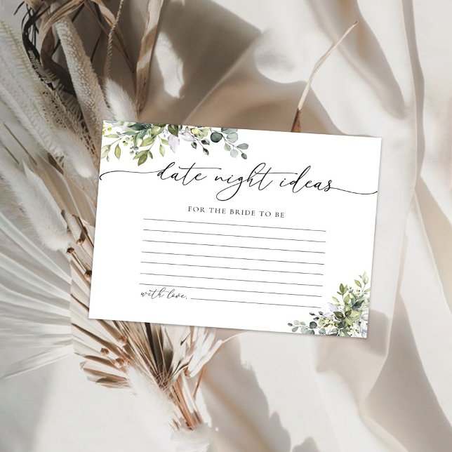 Lámina Green Eucalyptus Floral Date Night Ideals Card (Subido por el creador)