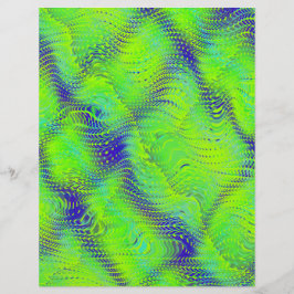 Lámina Green Faux Snakeskin Scrapbook Paper 2-Sided Page