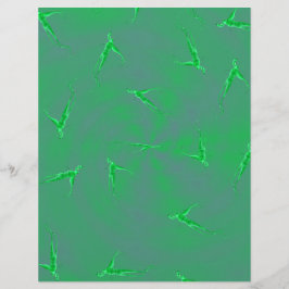 Lámina Green Ginseng Man Scrapbook Paper 2-Sided Page