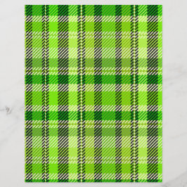 Lámina Green Plaid Scrapbook Paper 2-Sided Page