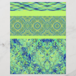 Lámina Green Sampler Scrapbook Paper 2-Sided Page