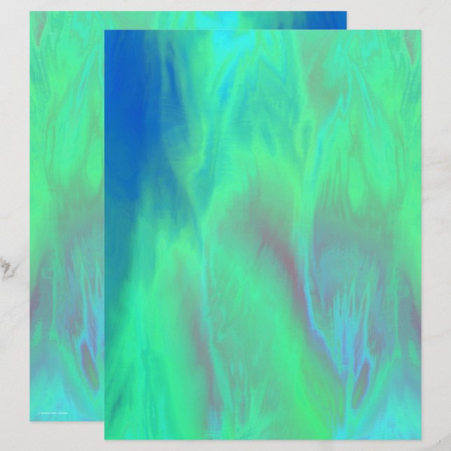 Lámina Green Skies Scrapbook Paper 2-Sided Page (Anverso / Reverso)