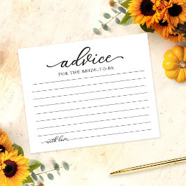 Lámina Green Sunflowers Fall Bridal Shower Advisory Card