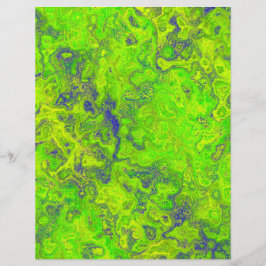 Lámina Green Swirly Marble Scrapbook Paper 2-Sided Page
