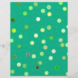 Lámina Green Twisty Polka Dot Spiral 2-Sided Scrap Paper