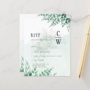 Lámina Greeneration Gold Boda Eucalyptus RSVP QR CODE