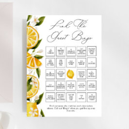 Lámina Greenery Citrus Encuentra El Juego De Bingo Invita