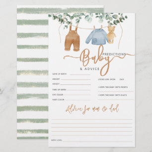 Lámina Greenery eucalipto Boho Baby Shower Geme