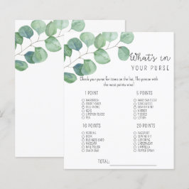 Lámina Greenery - Qué hay en tu bolso baby shower