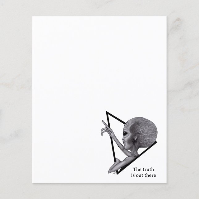 Lámina Grey Alien, la verdad está ahí fuera (Anverso)