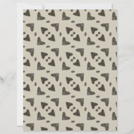 Lámina Grey Hearts Geometric Scrapbook Paper