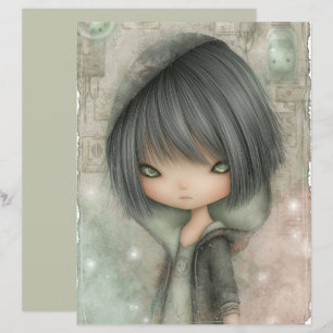Lámina Gris carbón Verde Salvia Silenciado Grunge 