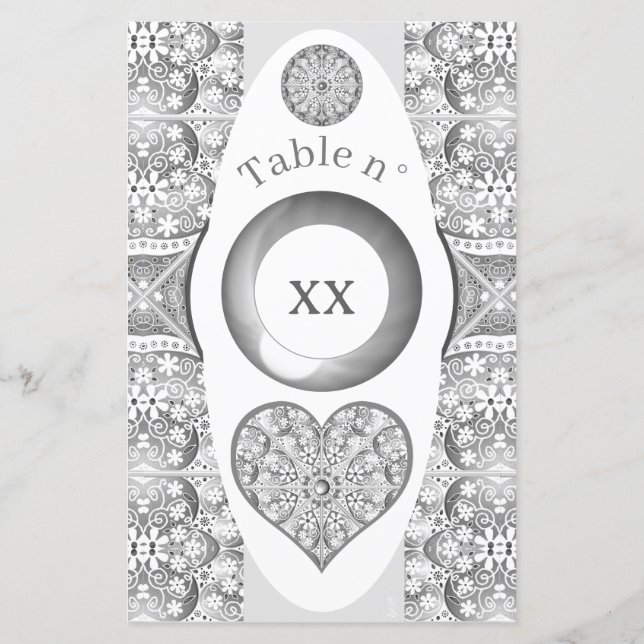 Lámina Gris de encaje cerámico (Reverso)