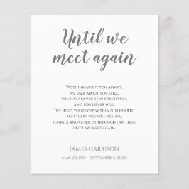 Lámina Gris hasta que nos reunimos de nuevo con poema con