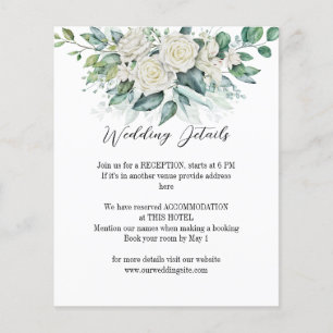 Lámina Groenlandia eucalipto rosas blancas bodas detalles