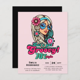Lámina Groovy Boogie Retro Disco Fiesta de cumpleaños
