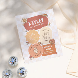 Lámina Groovy Daisy Boho Fiesta Chica de presupuesto cump