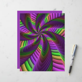 Lámina Groovy Energetic Colorful Neon Fractal