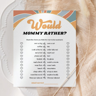 Lámina Groovy Prefiere Un Juego De Baby Shower