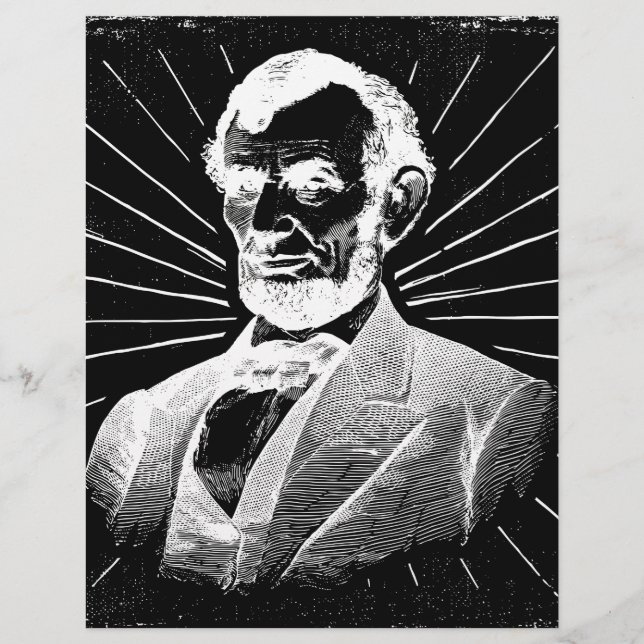 Lámina grunge abraham lincoln (Anverso)