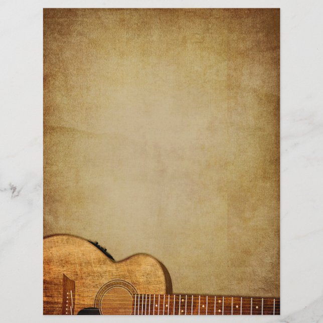 Lámina Grunge de guitarra vertical (Anverso)