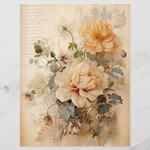 Lámina Grunge Floral 7