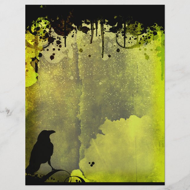 Lámina Grunge Urban Crow (Anverso)