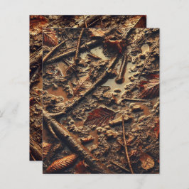 Lámina Grungy Autumnal Muddy deja papel de cuaderno