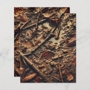 Lámina Grungy Autumnal Muddy deja papel de cuaderno