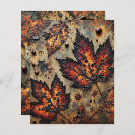 Lámina Grungy Autumnal Rusty Metalizado Scrapbook Paper