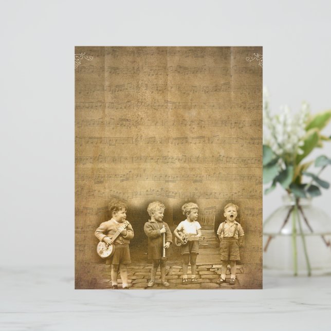 Lámina Grupo de chicos clásico (Anverso de pie)