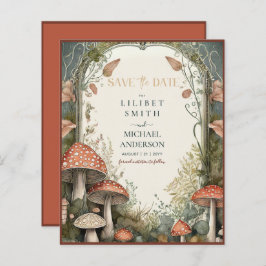 Lámina Guardar la fecha Fairycore Goblincore Hongos