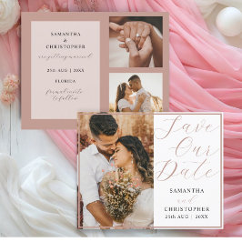 Lámina Guardar Presupuesto Nuestra Fecha Rosa Boda Foto
