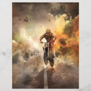 Lámina Guay Motocross Scrapbooking Cardstock